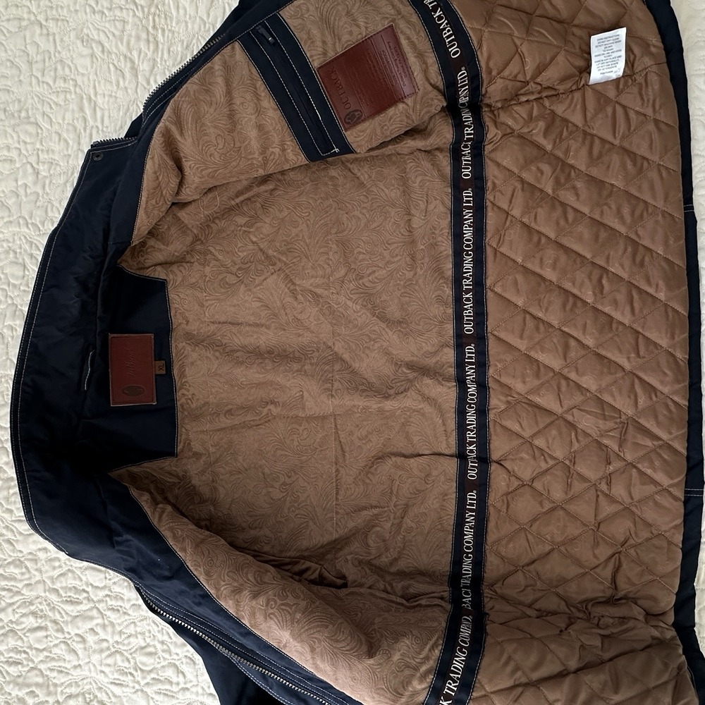 Outback Trading Co Oilskin Field Blue Ridge Jacket Men's Extra Large Lined 29665 - Picture 13 of 16